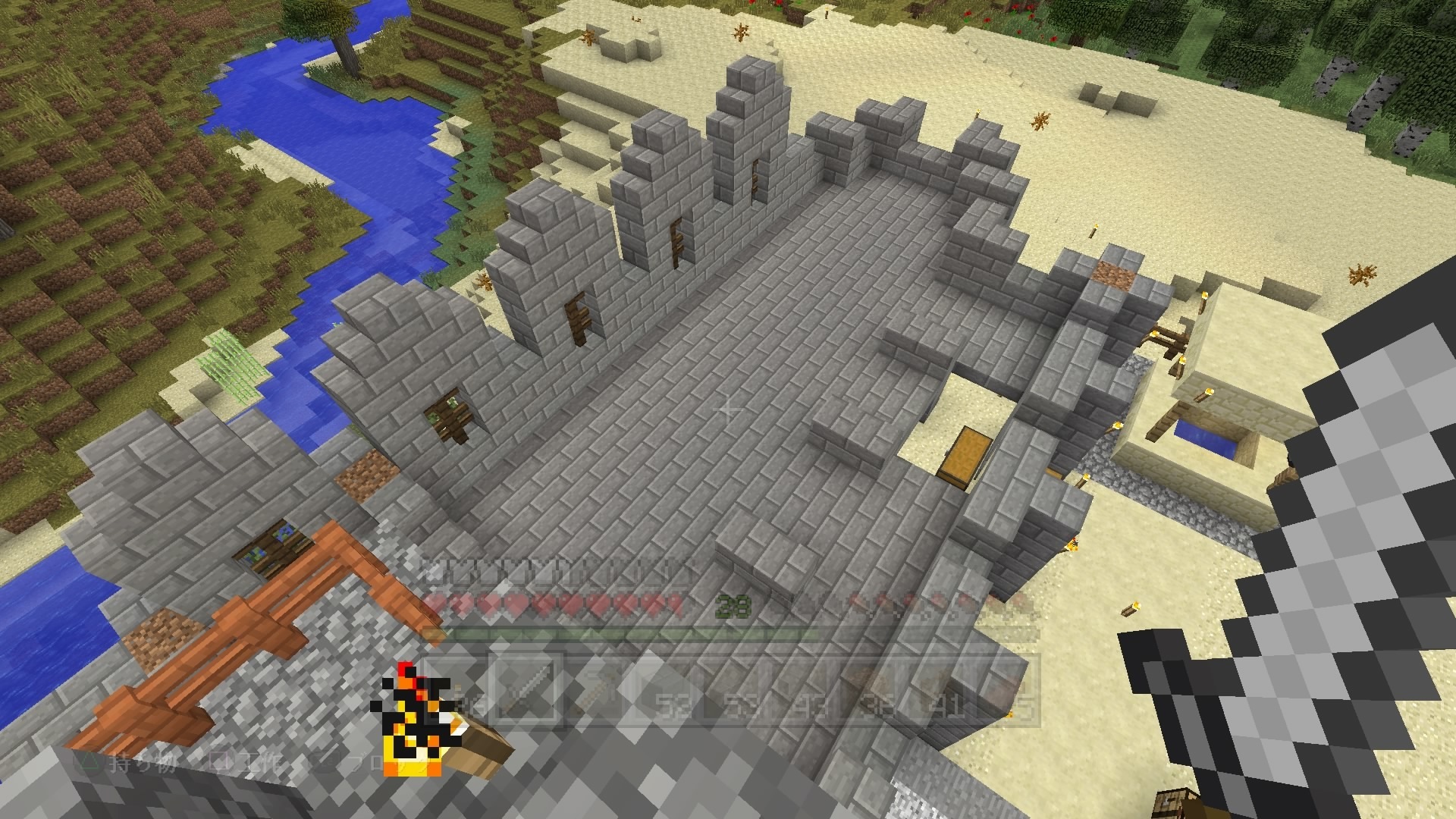 マイクラps4で村の教会を建てる 前編 マイクラps4で宮殿とか造る